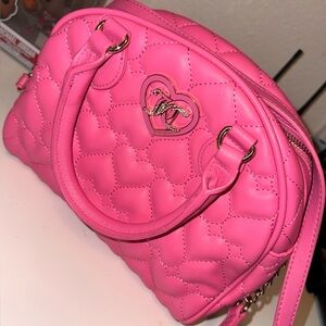 Juicy Couture Quilted Heart Patterned Handbag